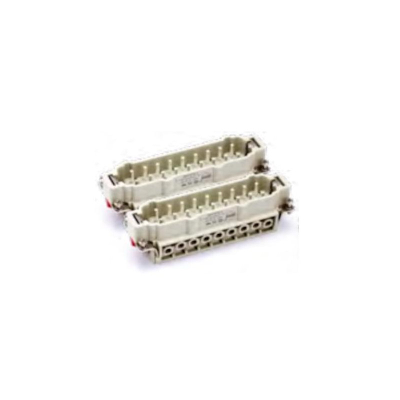 Insert HVE, Raccordement à vis, mâle, 18 pin, 16A, Polycarbonate, 24B 